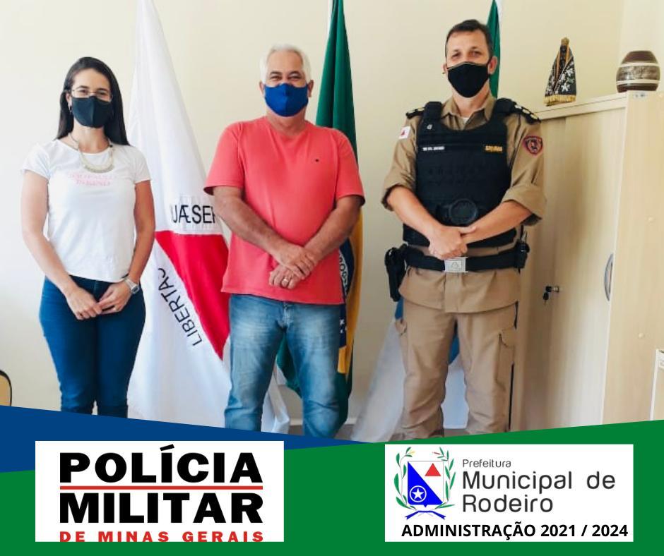 PREFEITURA DE RODEIRO REFORÇA PARCERIA COM A POLáCIA MILITAR