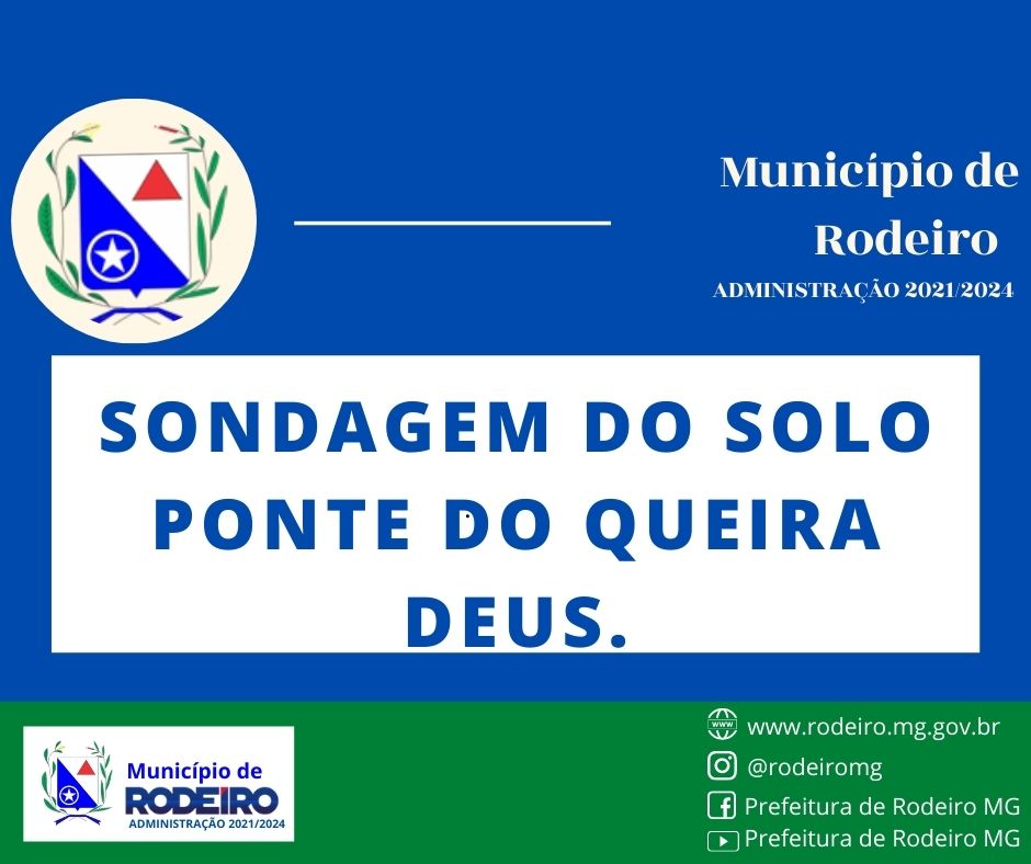 SONDAGEM DO SOLO PARA FUTURA CONSTRUÇÃO DA PONTE DO QUEIRA DEUS