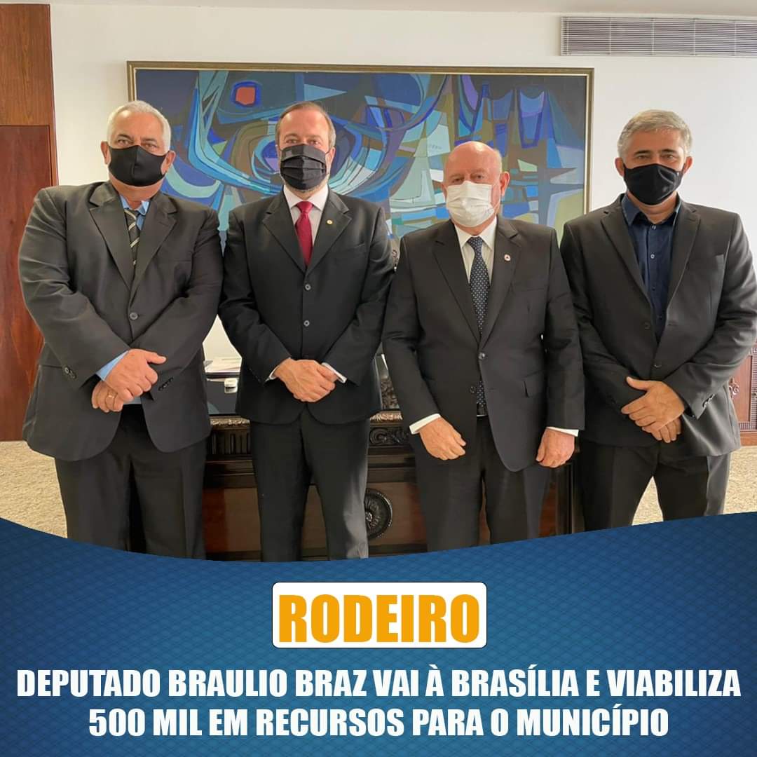 DEPUTADO BRÁULIO BRAZ VIABILIZA RECURSO PARA O MUNICÍPIO DE RODEIRIO