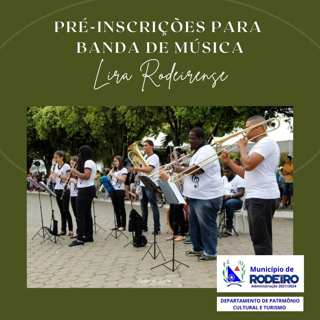 Pré-inscrições para Banda de Música Lira Rodeirense