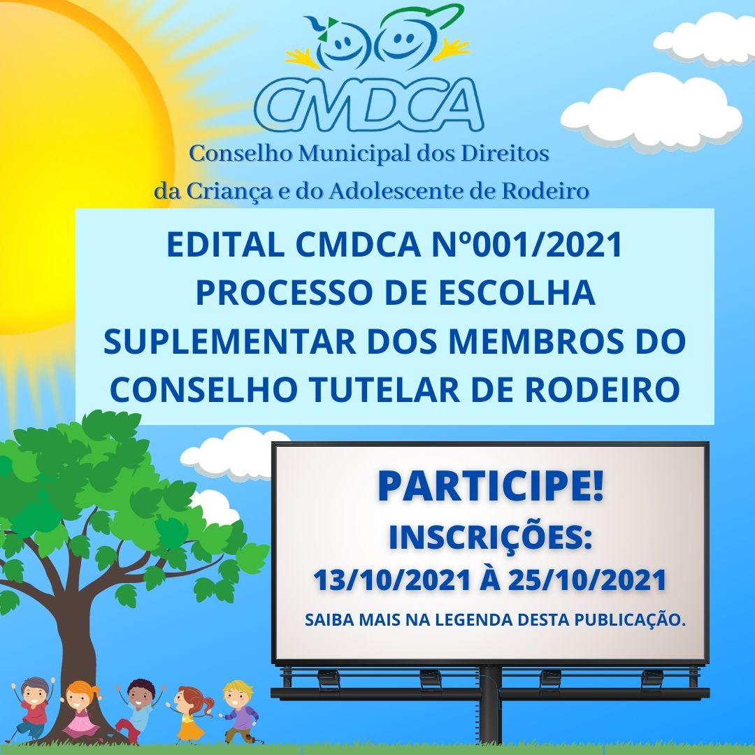 EDITAL CMDCA 001/2021