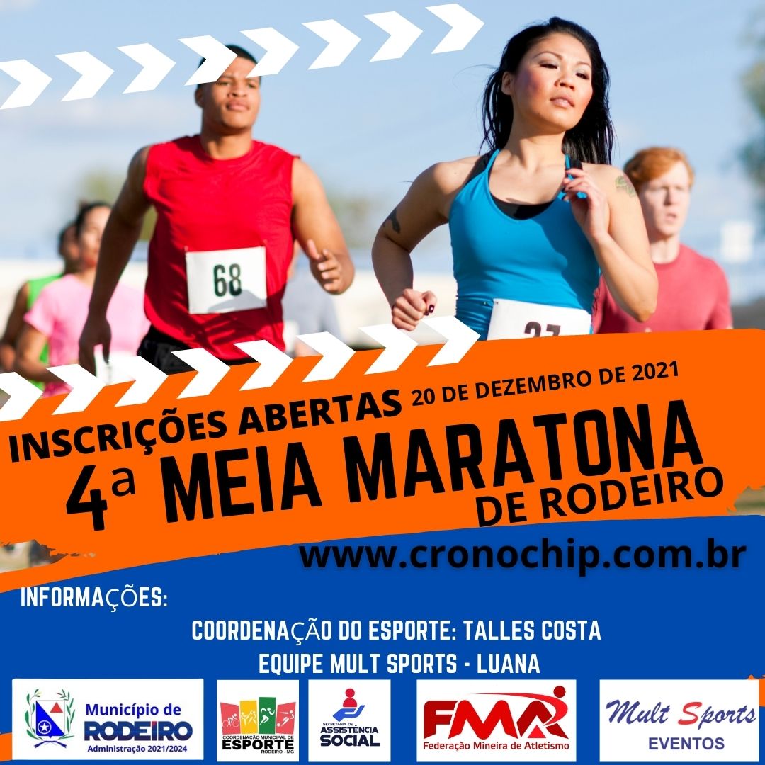 INSCRIÇÕES PARA 4ª MEIA MARATONA DE RODEIRO E 3ª CORRIDA RÚSTICA