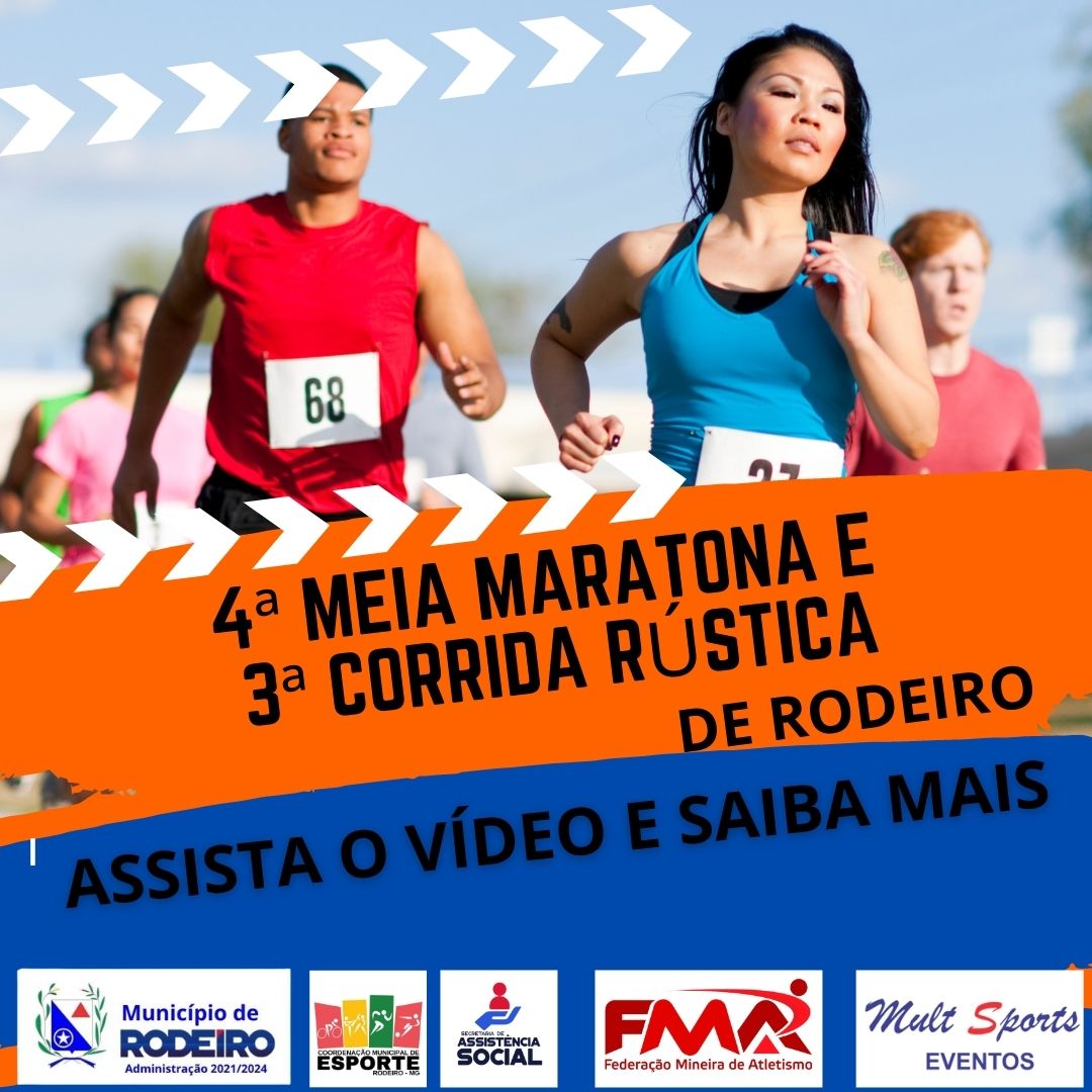 Convite para 4ª Meia Maratona de Rodeiro  e 3ª Corrida Rústica de Rodeiro 