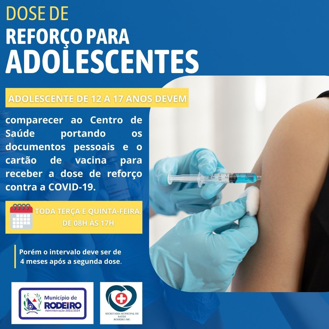 DOSE DE REFORÇO PARA ADOLESCENTES