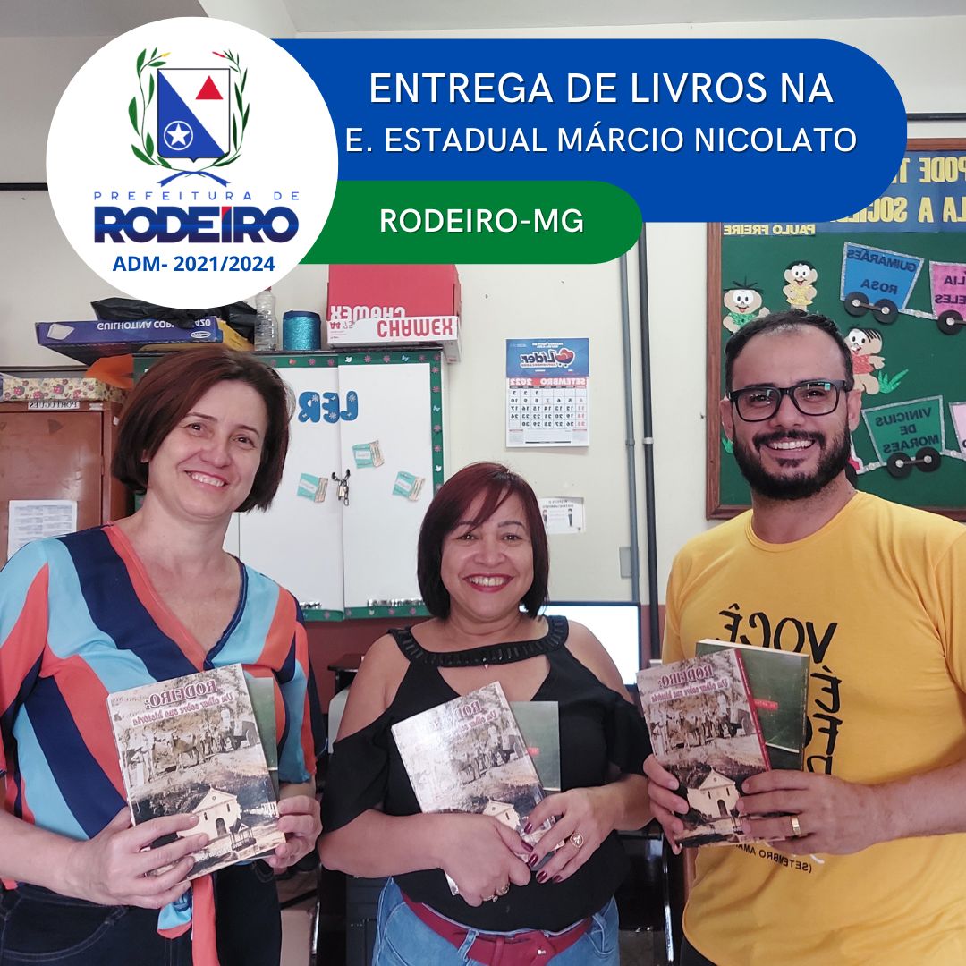 ENTREGA DE LIVROS NA ESCOLA ESTADUAL MÁRCIO NICOLATO