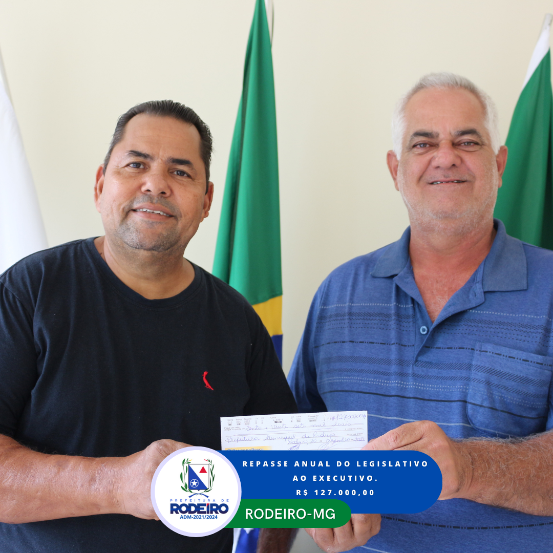 REPASSE ANUAL DA CÂMARA DE VEREADORES AO EXECUTIVO
