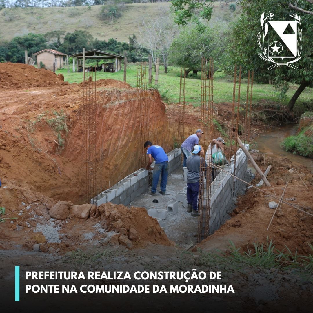 Prefeitura realiza construção de ponte na Comunidade da Moradinha 