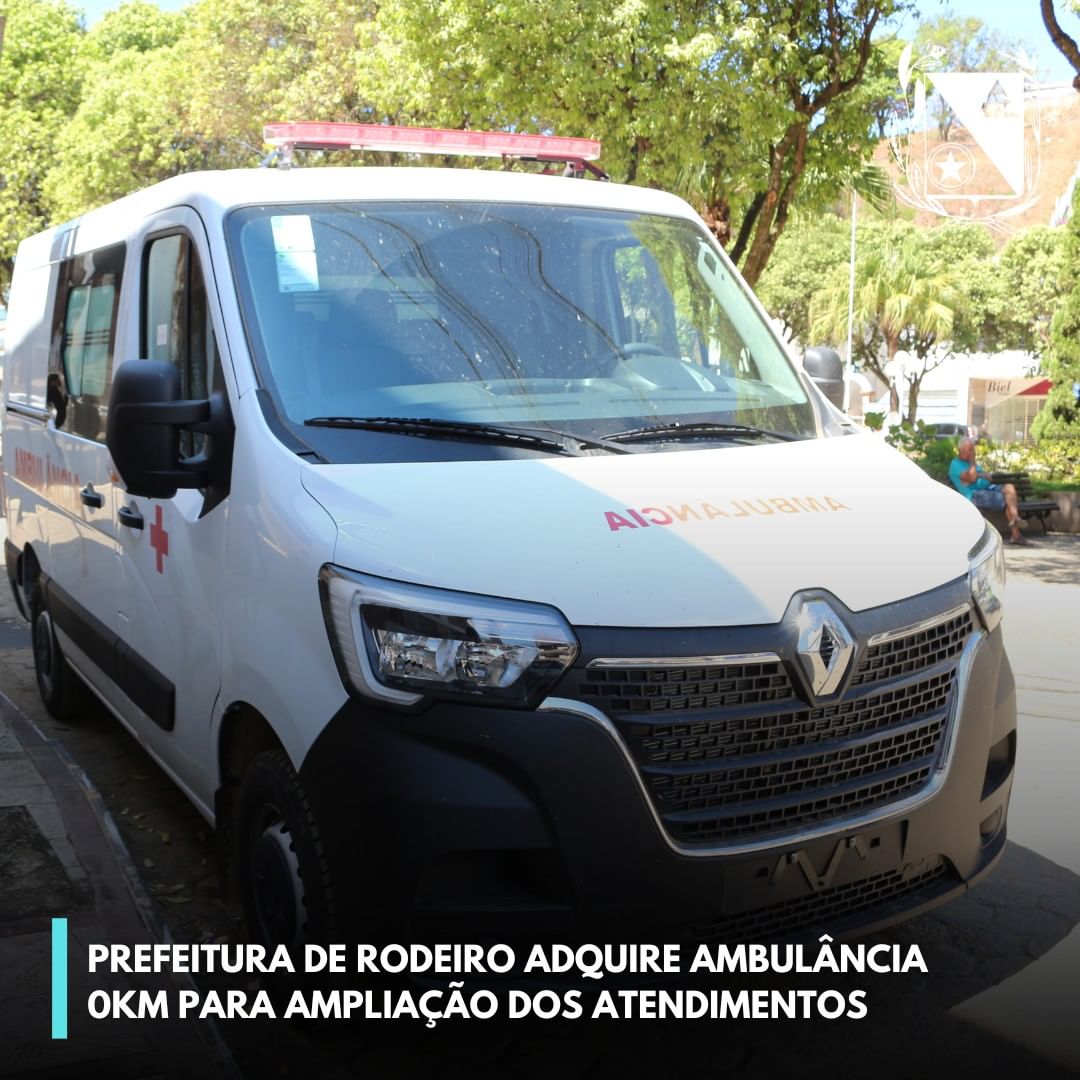Prefeitura de Rodeiro adquire ambulância 0km para ampliação dos atendimentos