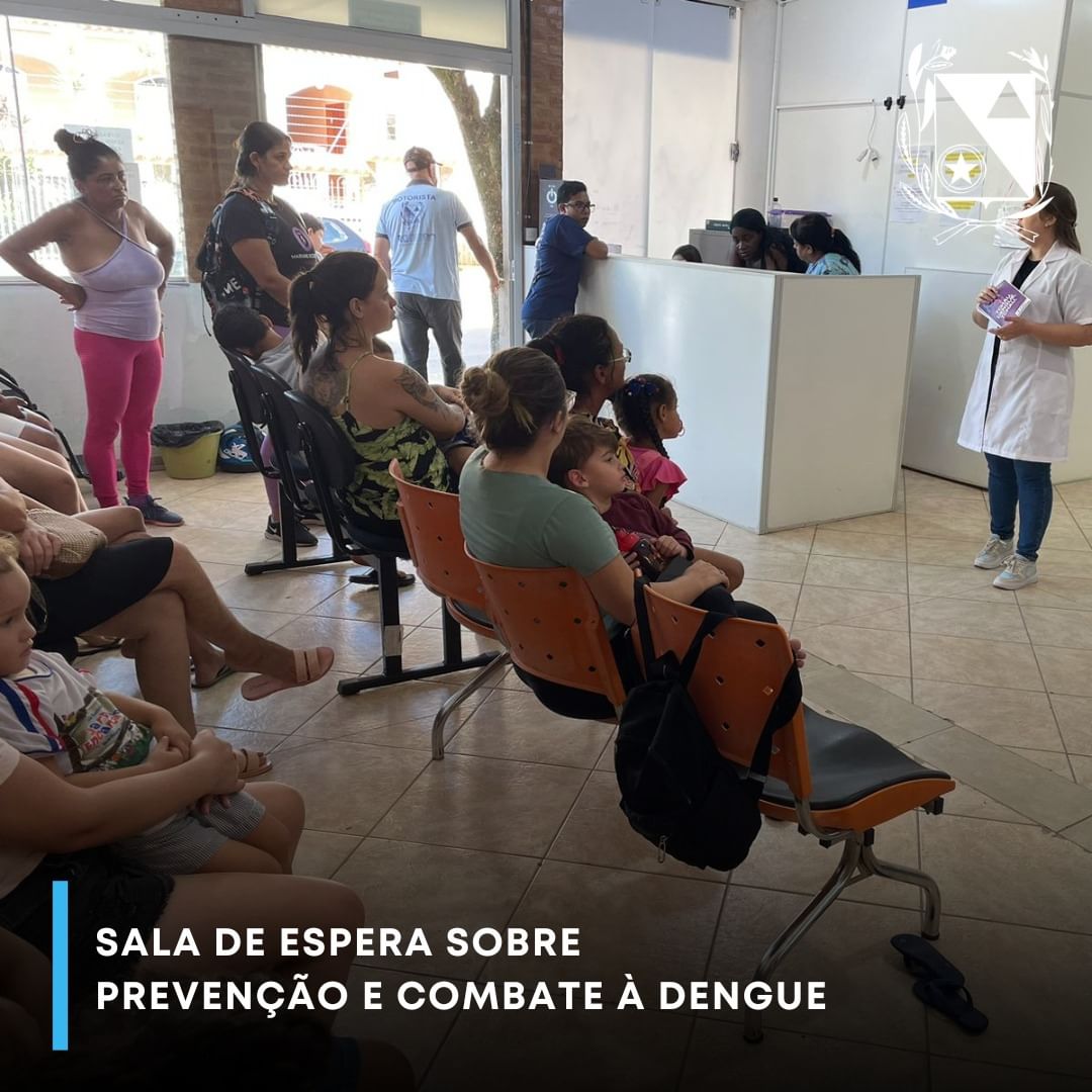 Sala de espera sobre prevenção e combate à Dengue