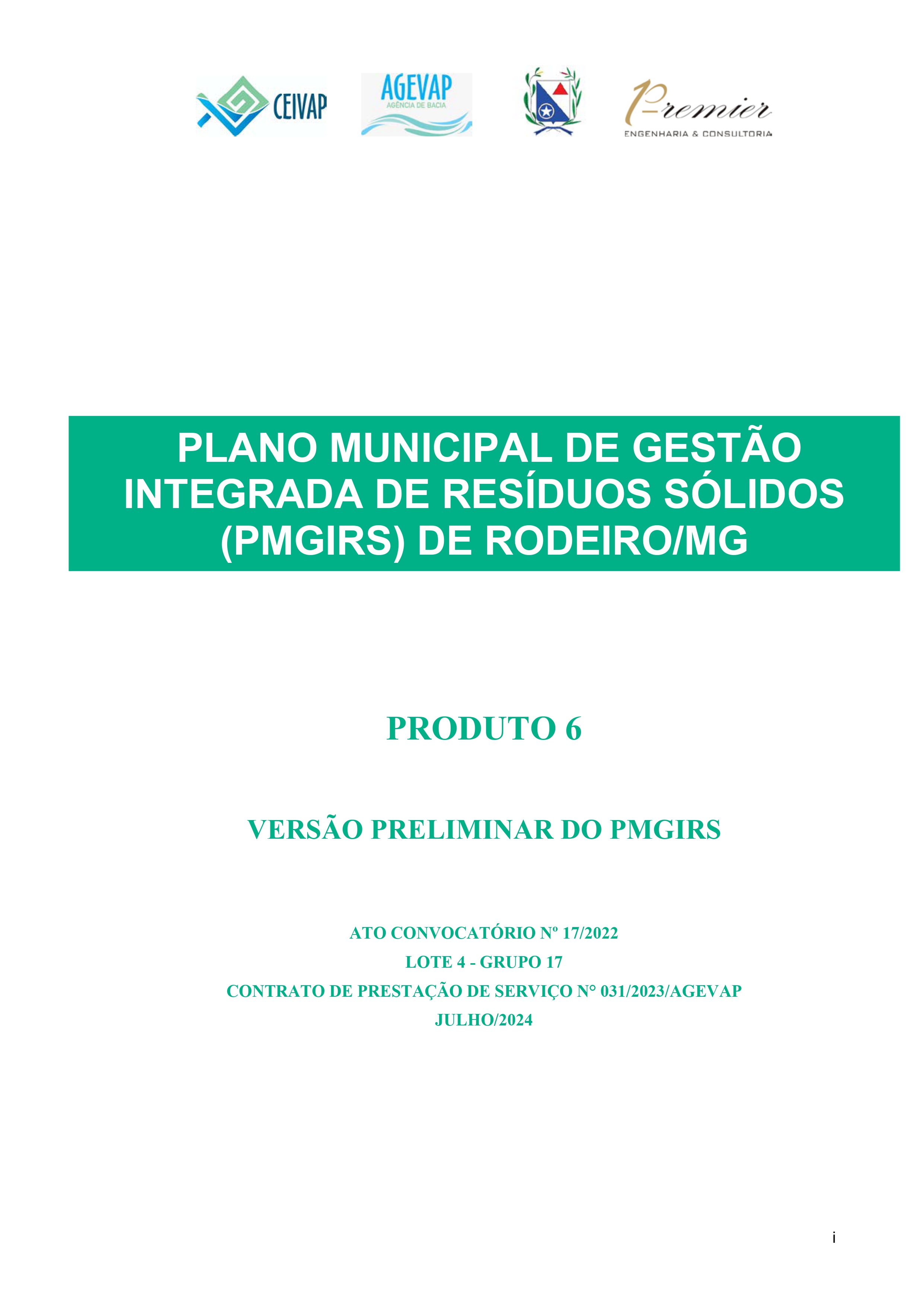 VERSÃO PRELIMINAR DO PMGIRS