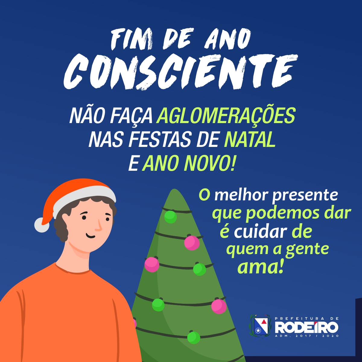 Ao comemorar o Natal ou Ano Novo, respeite os protocolos de segurança para evitar novos casos de Covid-19