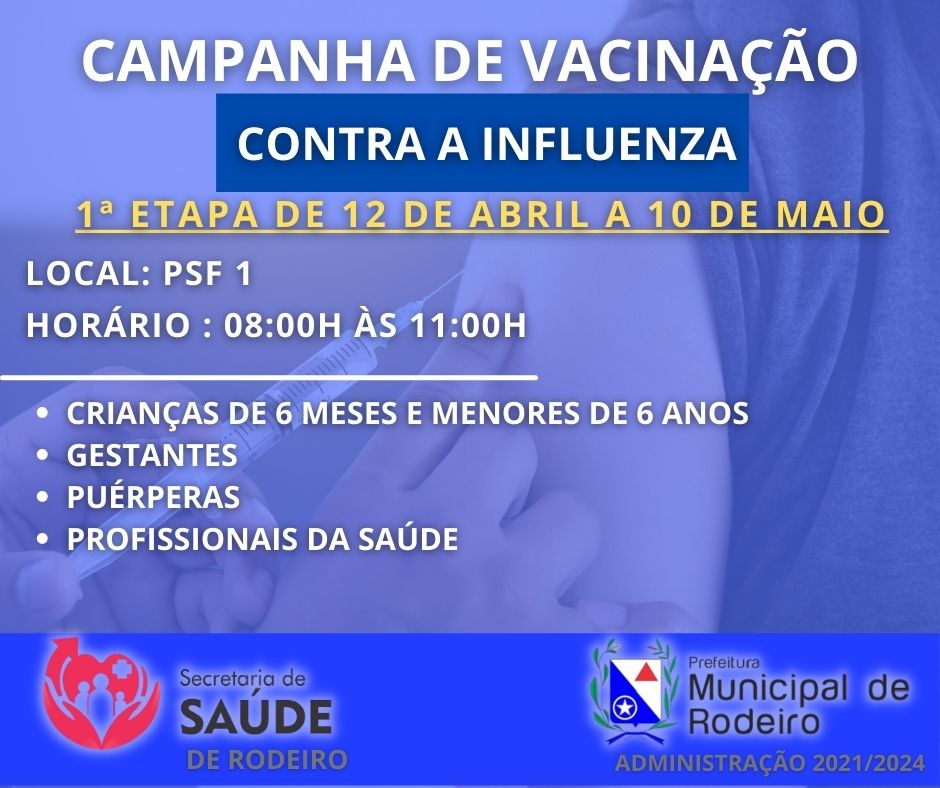 Primeira etapa de vacinação contra influenza - 15/04/2021